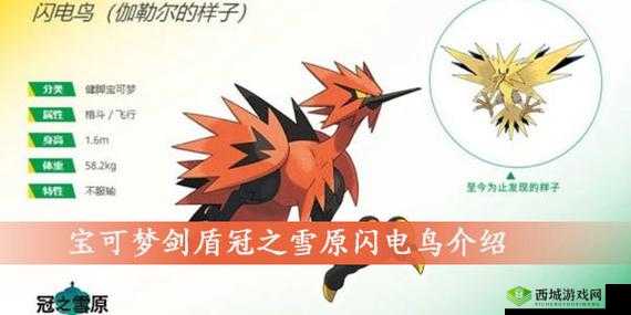 宝可梦剑盾冠之雪原新传说：闪电鸟传说介绍与解析